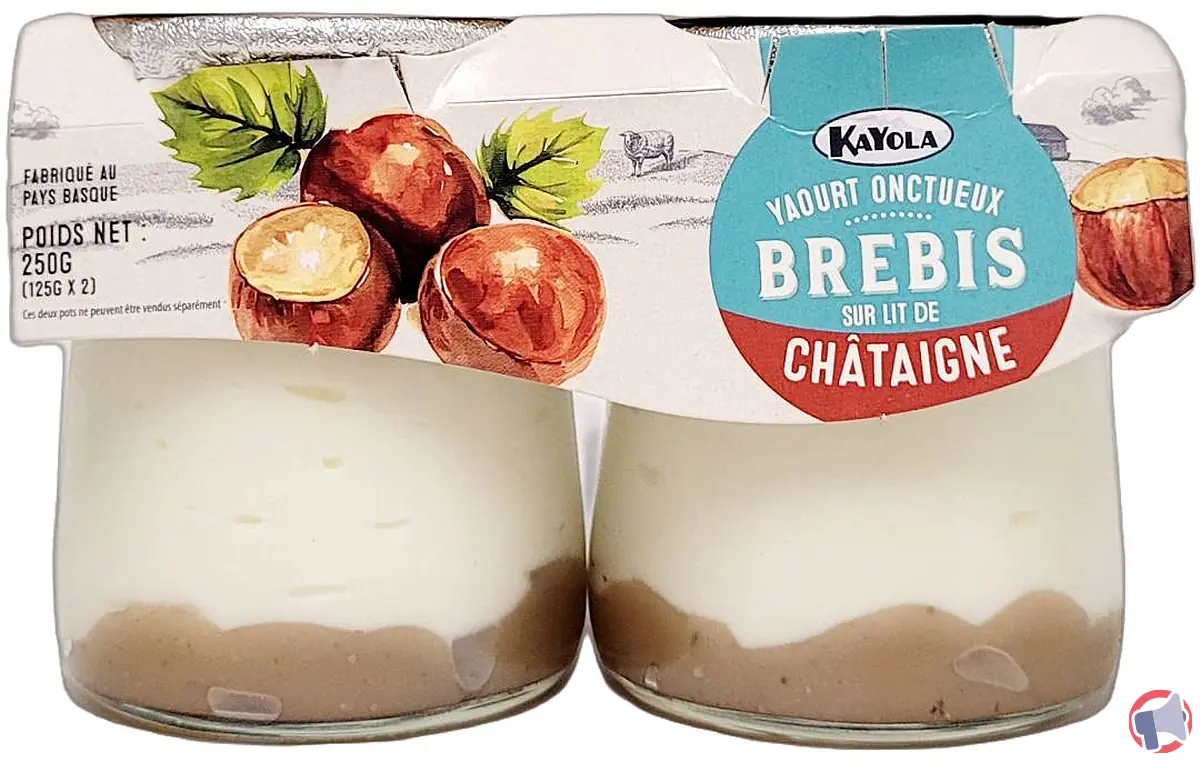 Rappel produit : yaourt onctueux brebis sur lit de châtaigne Kayola