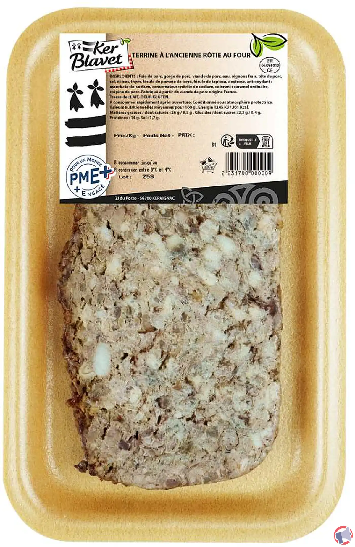 Rappel produit : Ker Blavet Terrine L’ancienne – fiche et conseils