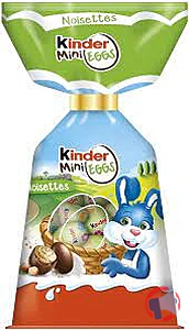 Rappel produit Petits oeufs de chocolat au lait avec fourrage lait, noisette, cacao KINDER