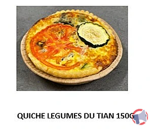 Rappel produit QUICHE INDIVIDUELLES suite KIRN