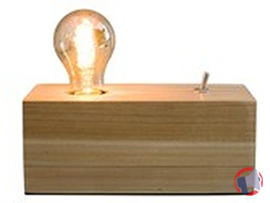 Rappel produit LAMPE VINTAGE BOIS KOKOON