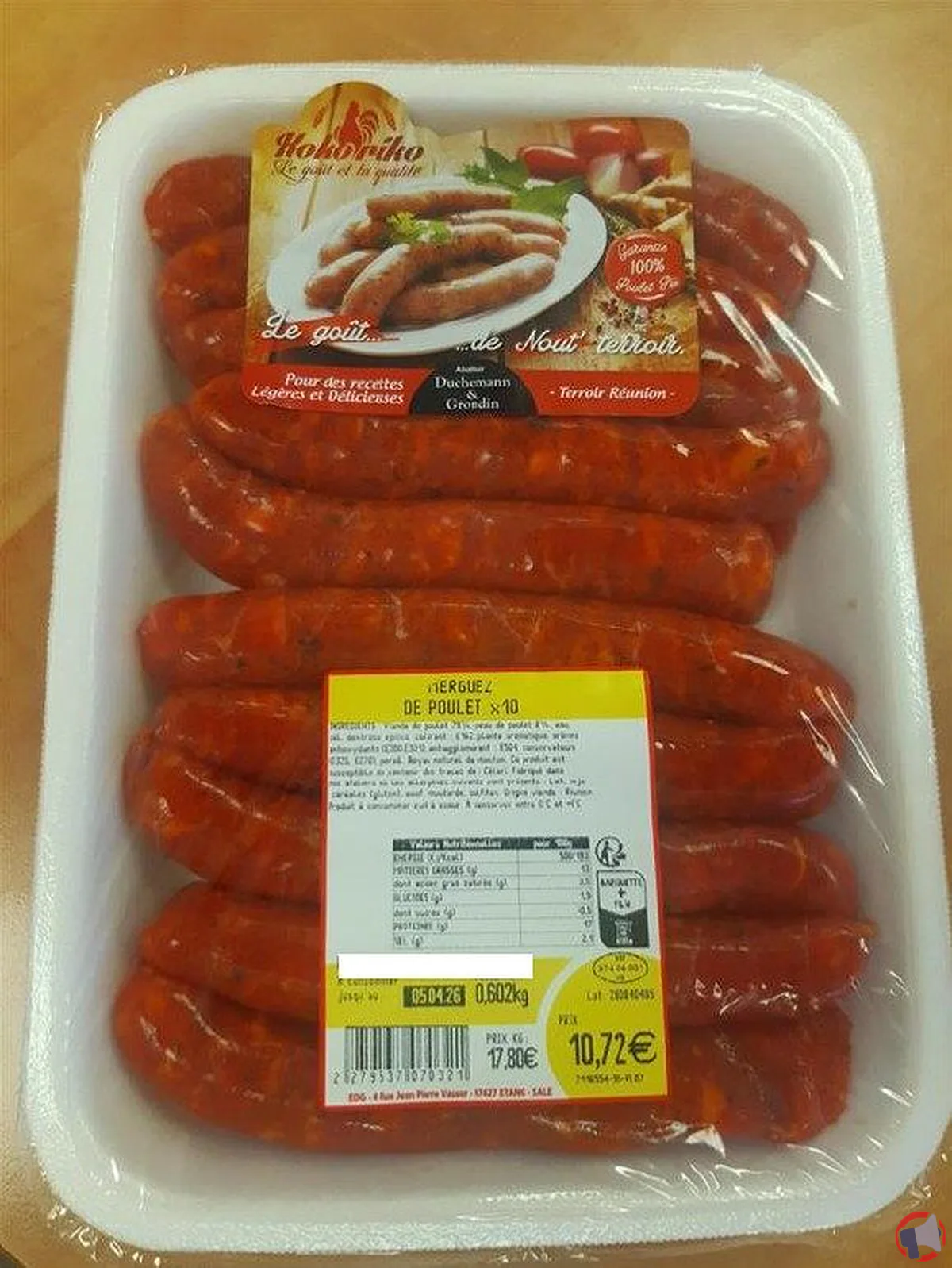 Rappel produit : kokoriko merguez poulet sf x10, mise en garde pour les consommateurs