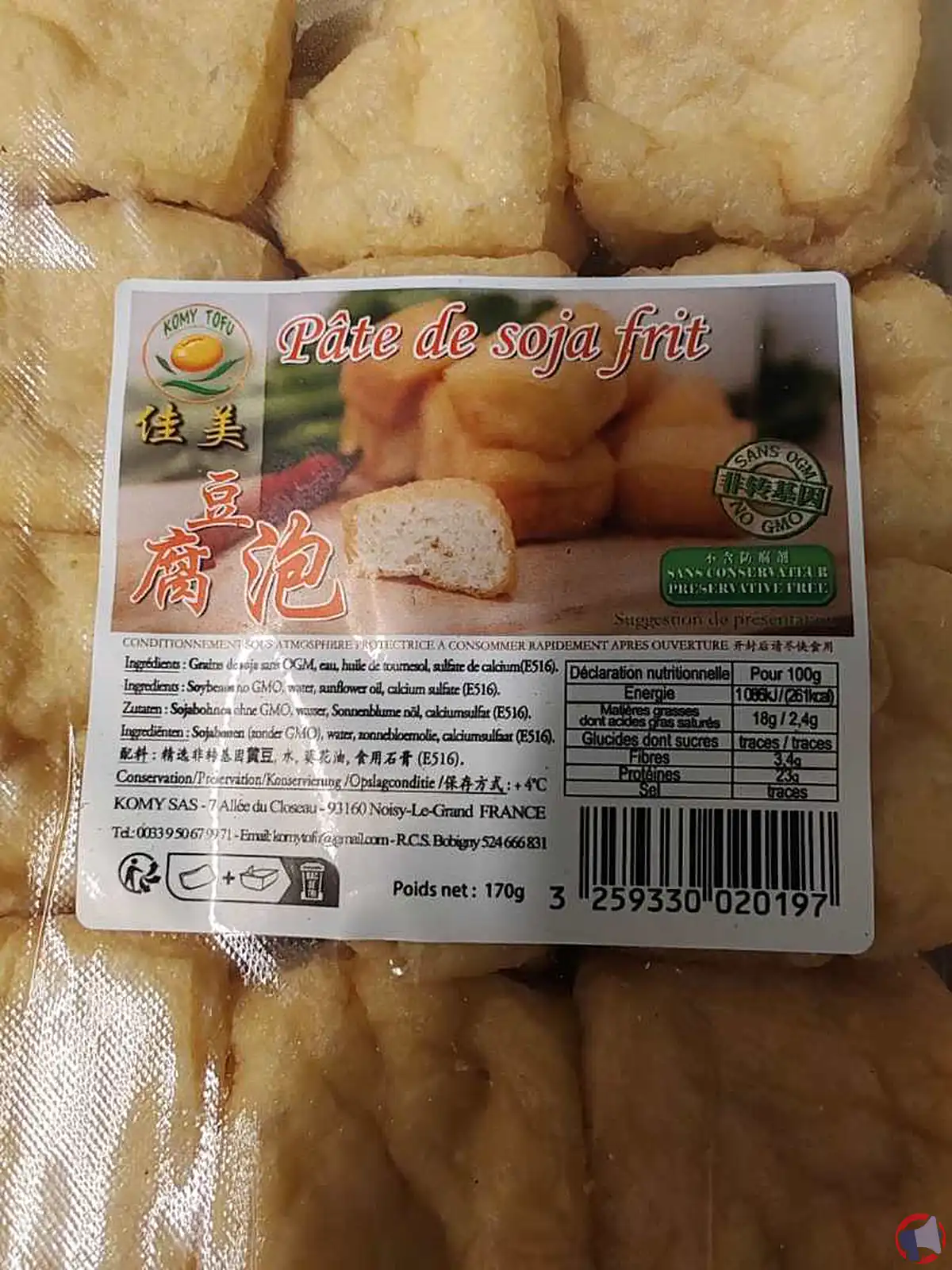 Rappel : Komy pâte soja frit – risques et précautions pour les consommateurs