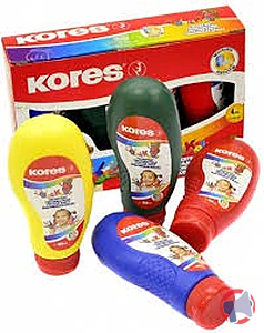 Rappel produit gouache aux doigts pour enfants (4 couleurs) KORES