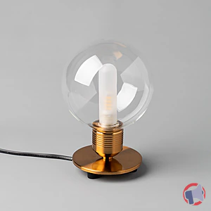 Rappel produit Lampe de chevet vintage dorée en verre - Giani Kosilum