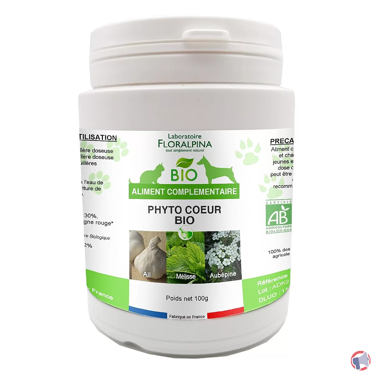 Rappel de produit : Complexe Coeur Bio de Laboratoire Floralpina