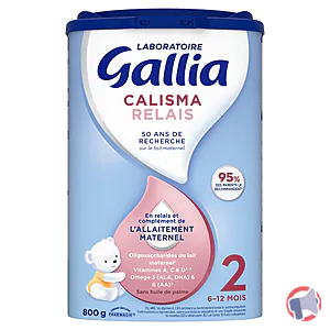Rappel produit GALLIA CALISMA RELAIS 2EME AGE 6-12mois 800G LABORATOIRE GALLIA