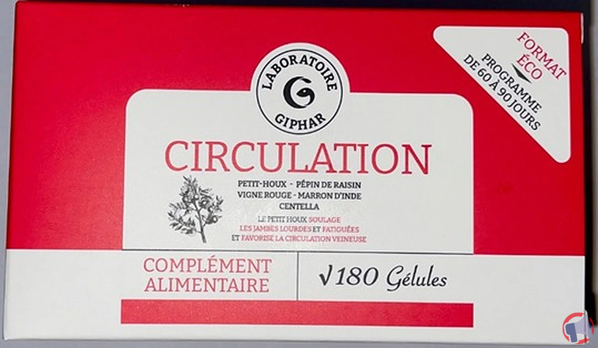Rappel produit : gélules 'Circulation' du laboratoire Giphar