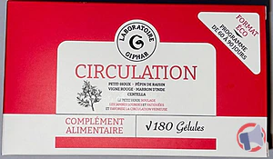 Rappel produit CIRCULATION 180 gélules Laboratoire GIPHAR