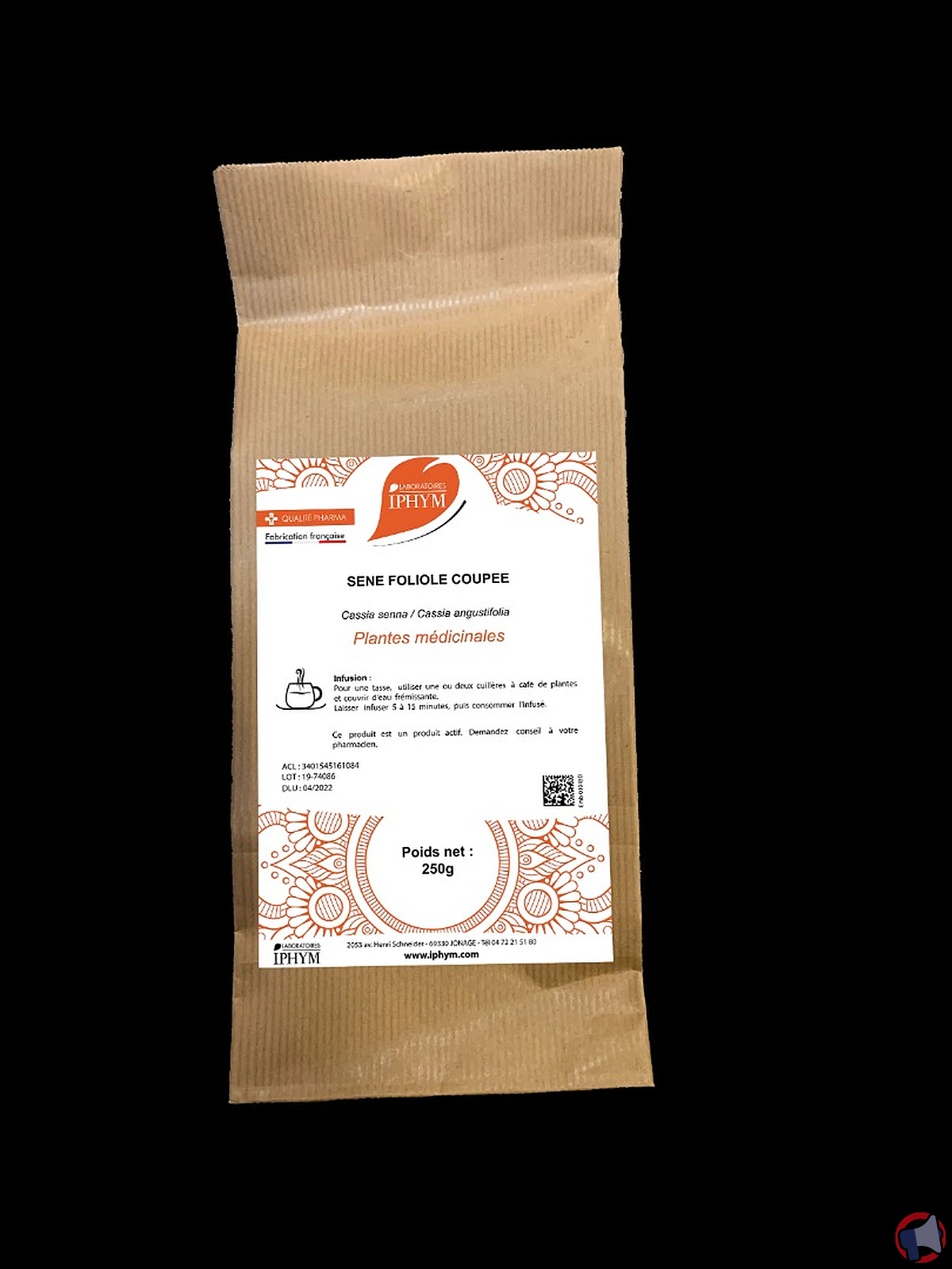 Rappel produit : séné foliole coupée 250g des laboratoires Iphym