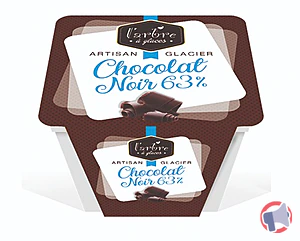 Rappel produit Crème glacée Chocolat noir 63% 0,75L L'arbre à glaces