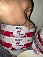 Rappel produit boudins en boite l'aredienne