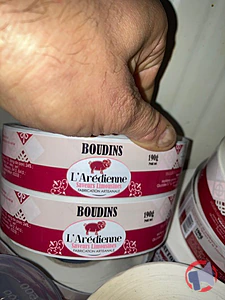 Rappel produit boudins en boite l'aredienne