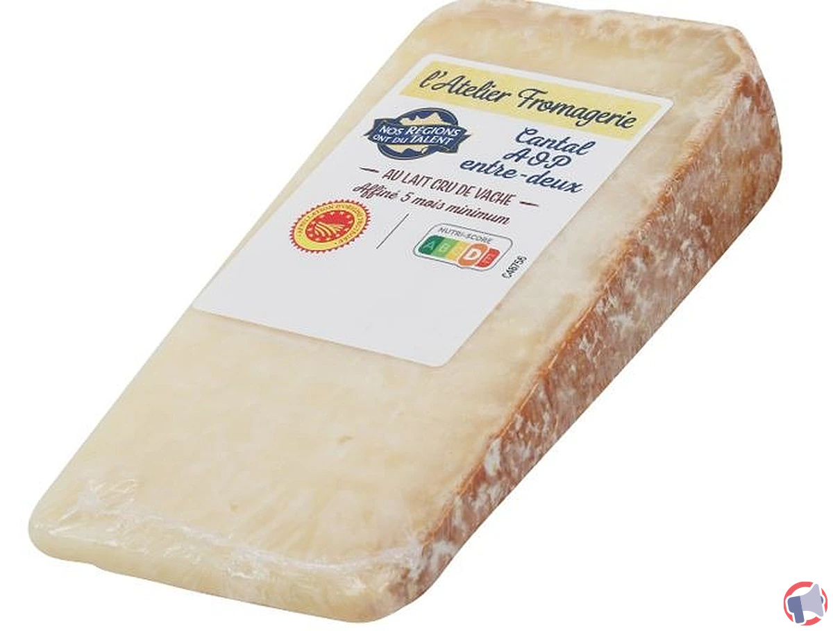 Rappel de produit : cantal entre deux AOP 200g de la marque L'Atelier Fromagerie - Nos Régions Ont Du Talent
