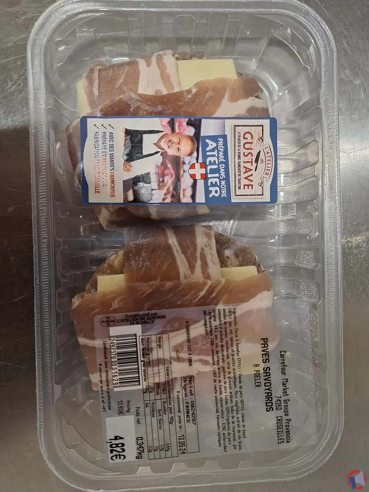 Rappel de produit : Pavé Savoyard de la marque L'Atelier de Gustave