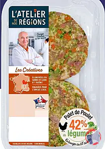 Rappel produit BURGER POULET LEGUMES X2 L'ATELIER DE NOS REGIONS