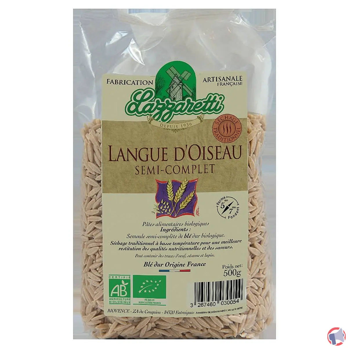 Rappel produit : lazzaretti langue d’oiseau 12 complete 500 – risque allergène identifié