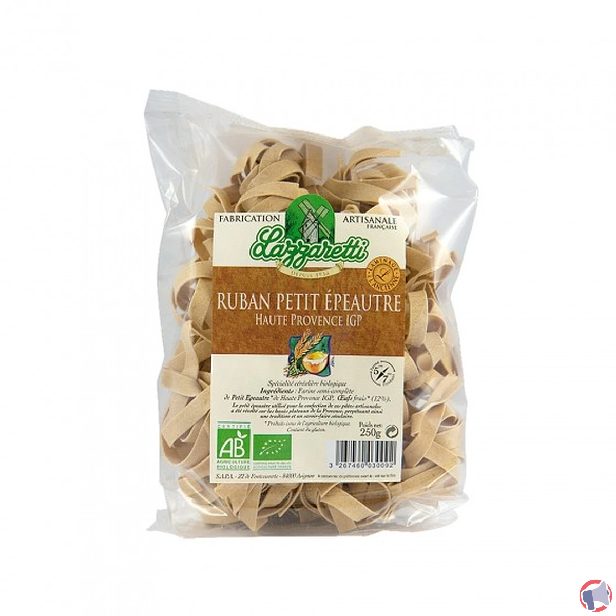 Rappel produit : ruban petit épeautre IGP de Lazzaretti