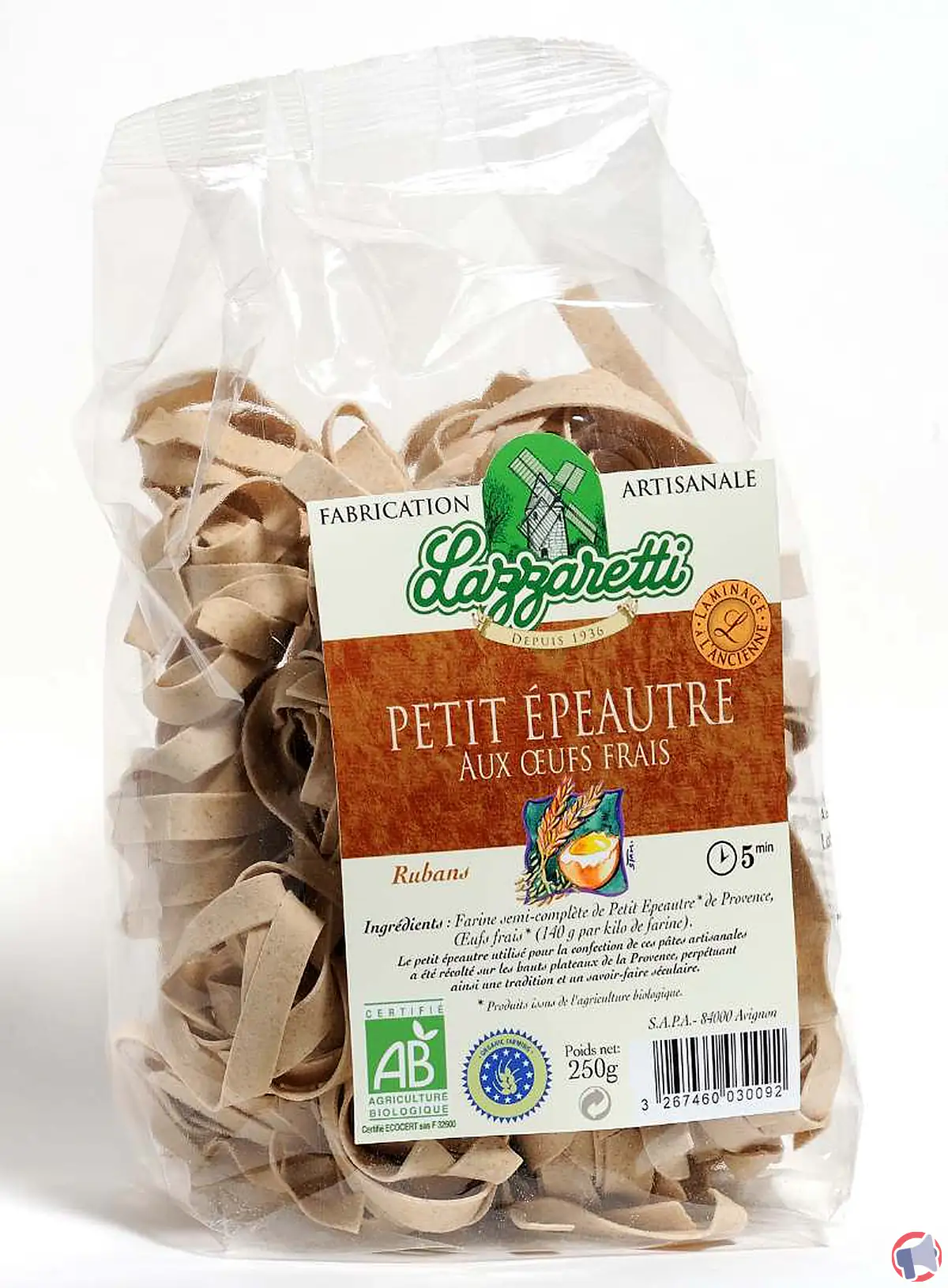 Rubans lazzaretti petit épeautre igp : rappel produit et informations essentielles