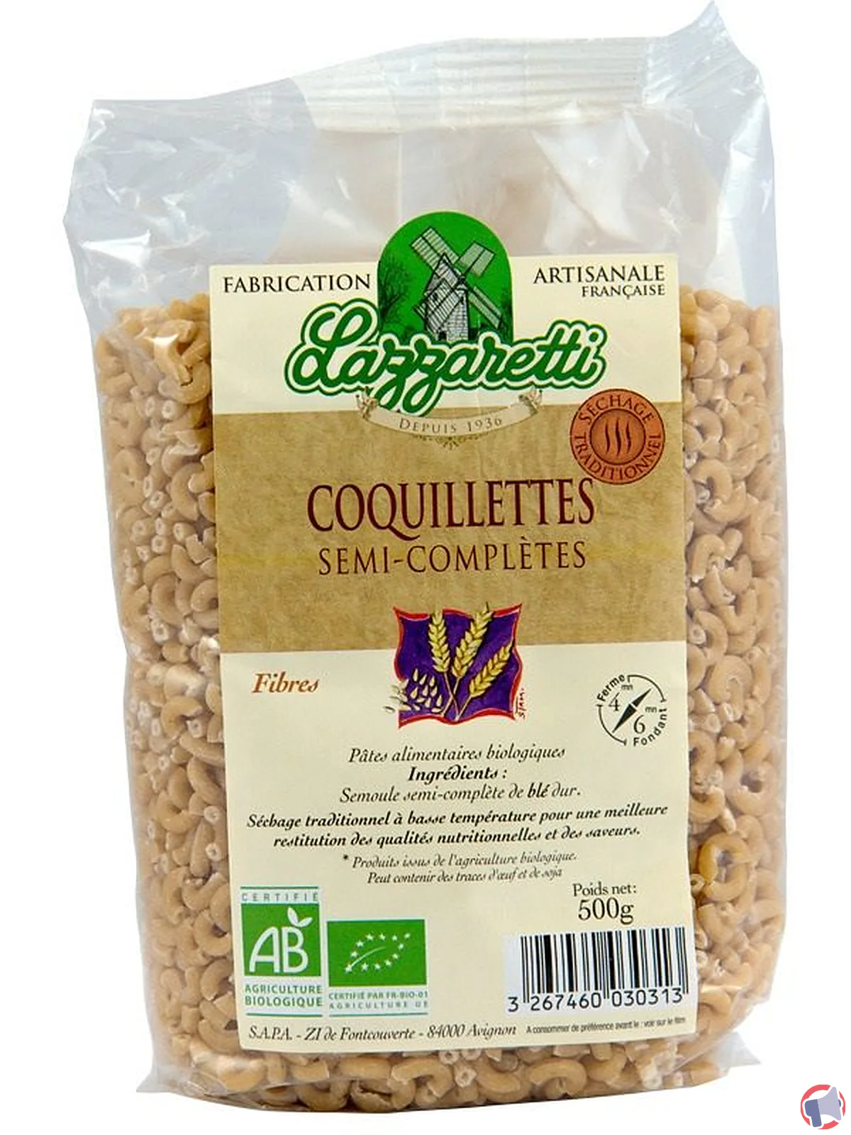 Rappel de la lazzzaretti coquillettes bio : informations, risques et recommandations
