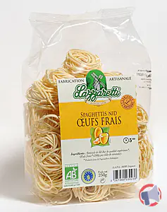 Rappel produit SPAGHETTI NIDS AUX OEUFS BIO 250GR LAZZZARETTI