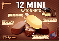Rappel produit Leader Price 12 mini bâtonnets 389g / 540 ml - Leader Price