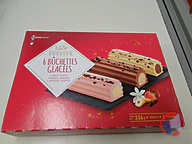 Rappel produit Leader Price 6 Bûchettes (2 Fraise-Vanille / 2 Vanille-Chocolat / 2 Chocolat-Noisette) 336G LEADER PRICE