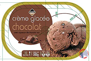 Rappel produit Crème Glacée au Chocolat avec copeaux de chocolat noir 500g/ 1L – Leader Price Leader Price