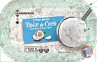 Rappel produit Crème glacée noix de coco avec noix de coco râpée 522,5g - Leader Price Leader Price (photo numéro 1)
