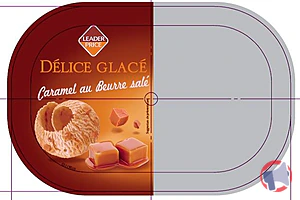 Rappel produit Délice glacé Caramel au Beurre salé, 473,5g / 900 ml, Leader Price Leader Price