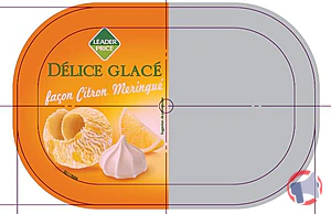Rappel produit Délice glacé façon citron meringué, 500g / 900ml, Leader Price Leader Price