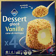 Rappel produit Dessert Glacé Vanille Coeur de Meringue 280g - LEADER PRICE Leader Price (photo numéro 1)