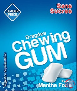 Rappel produit Dragées chewing gum sans sucres Leader Price