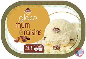 Rappel produit Glace rhum & raisins 511g/ 1L Leader Price Leader Price
