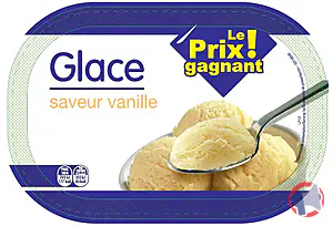 Rappel produit Glace saveur vanille 478g / 1L Le Prix Gagnant Leader Price