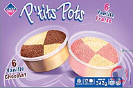 Rappel produit Leader Price P’tits Pots 6 Vanille Fraise / 6 Vanille Chocolat - 342g - Leader Price