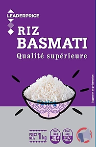 Rappel produit Riz basmati qualité supérieure 1kg Leader Price