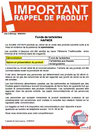 Rappel produit TARTELETTE FRAISE RECTANGULAIRE LECLERC HOUTAUD PATISSERIE TRADITIONNELLE (photo numéro 2)