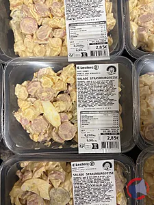 Rappel produit SALADE STRASBOURGEOISE LECLERC VANNES - Fabrication "comme à la maison"