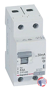 Rappel produit Interrupteurs différentiels RX3 2P 63A A 30 mA Legrand