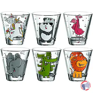Rappel produit 017906 - Verres x6 assortis animaux "Bambini" Leonardo