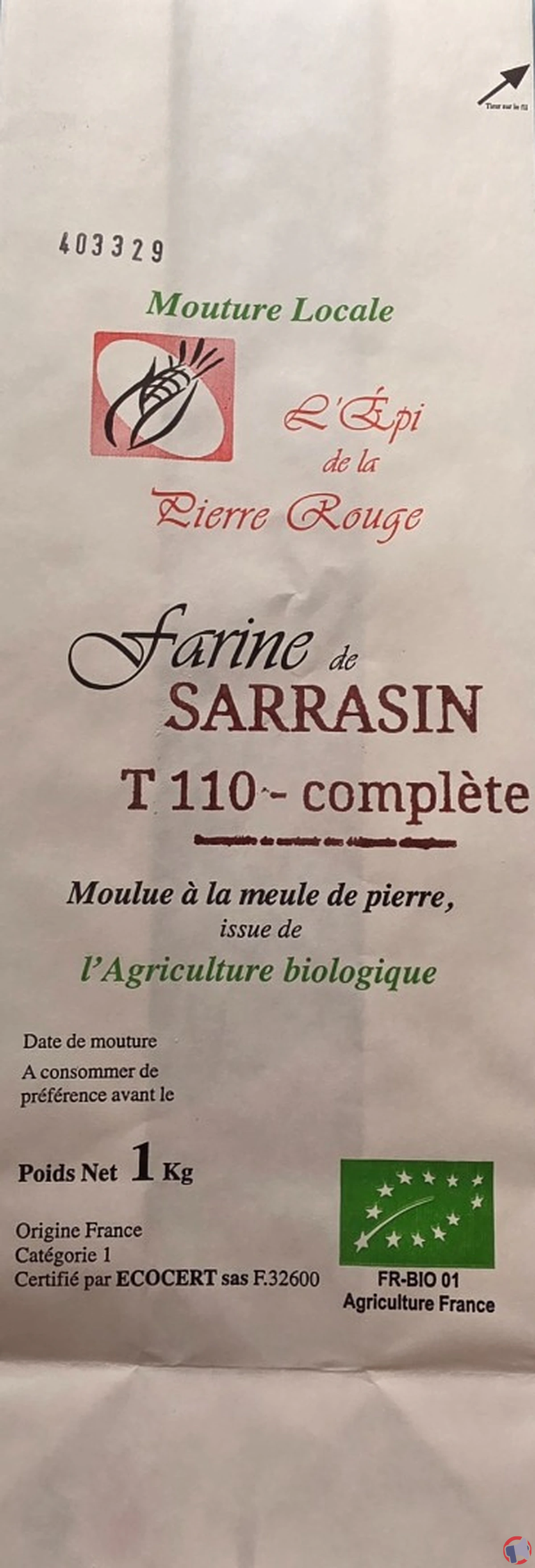 Rappel : lepi pierre rouge farine sarrasin t110 complète – attention consommateur