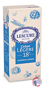 Rappel produit Crème liquide stérilisée UHT 18% Matières Grasses LESCURE