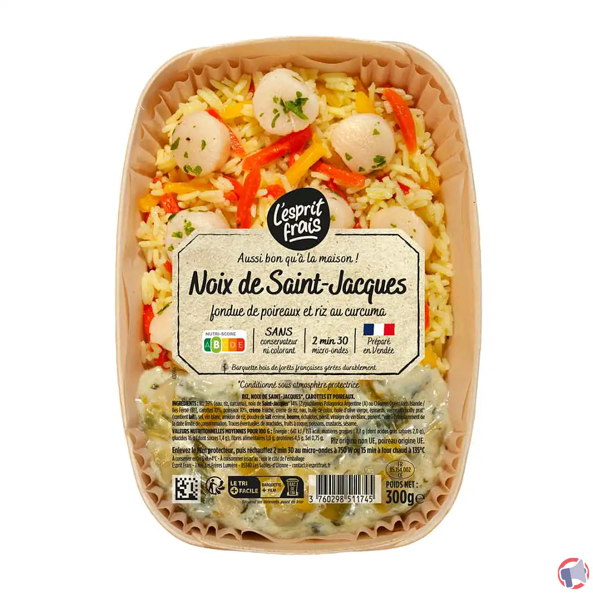 Rappel produit : L'esprit frais noix saint jacques fondue – Précautions et informations importantes