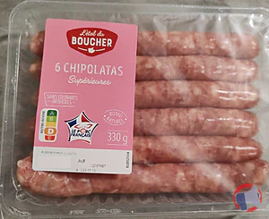 Rappel produit 6 chipolatas supérieures L'étal du boucher