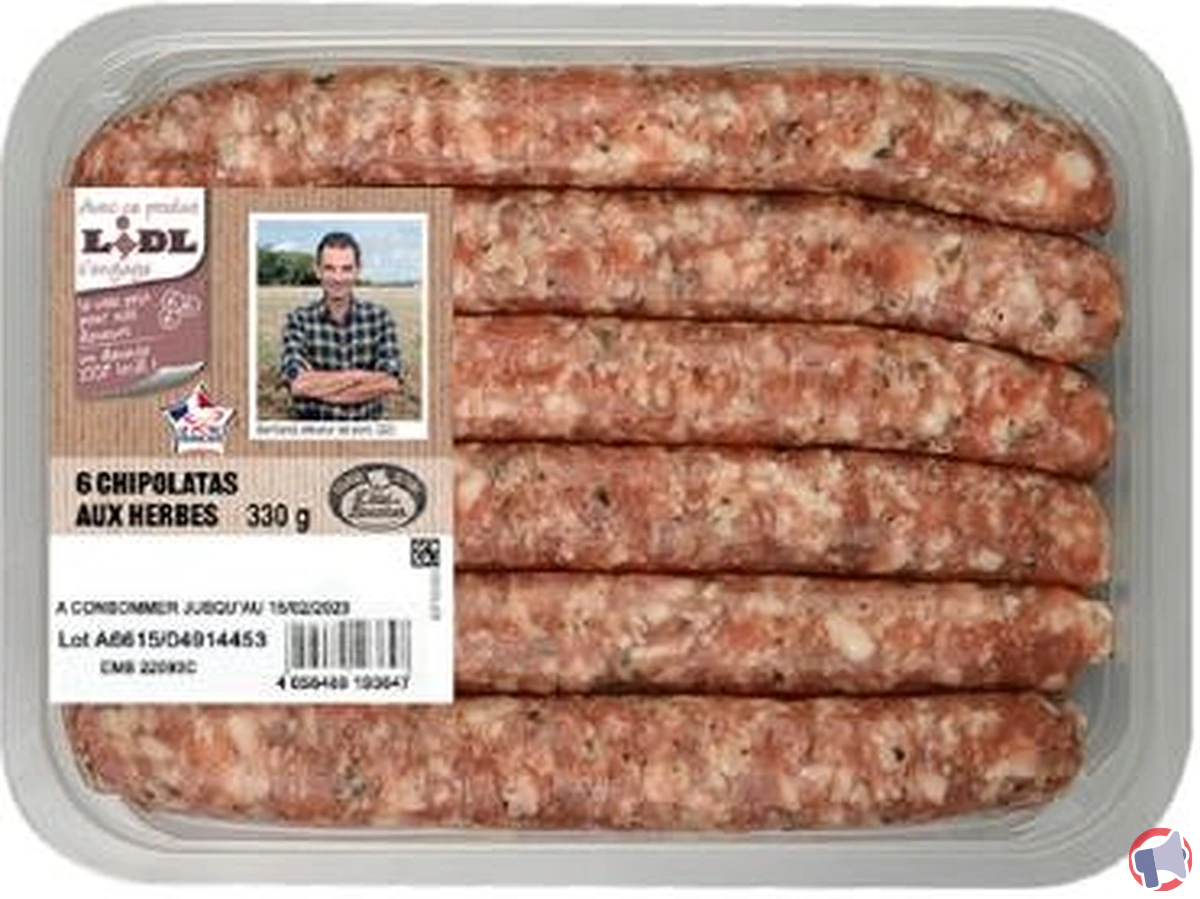 Rappel de produit : Chipolatas aux herbes de L'Etal du Boucher