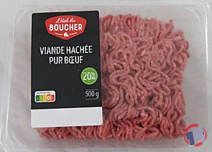 Rappel produit Viande hachée pur bœuf 20%MG L'Etal du BOUCHER