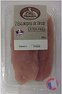 Rappel produit Escalopes de dindes x2 L'étal du volailler
