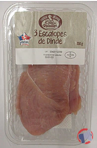 Rappel produit Escalopes de dindes x3 L'étal du volailler