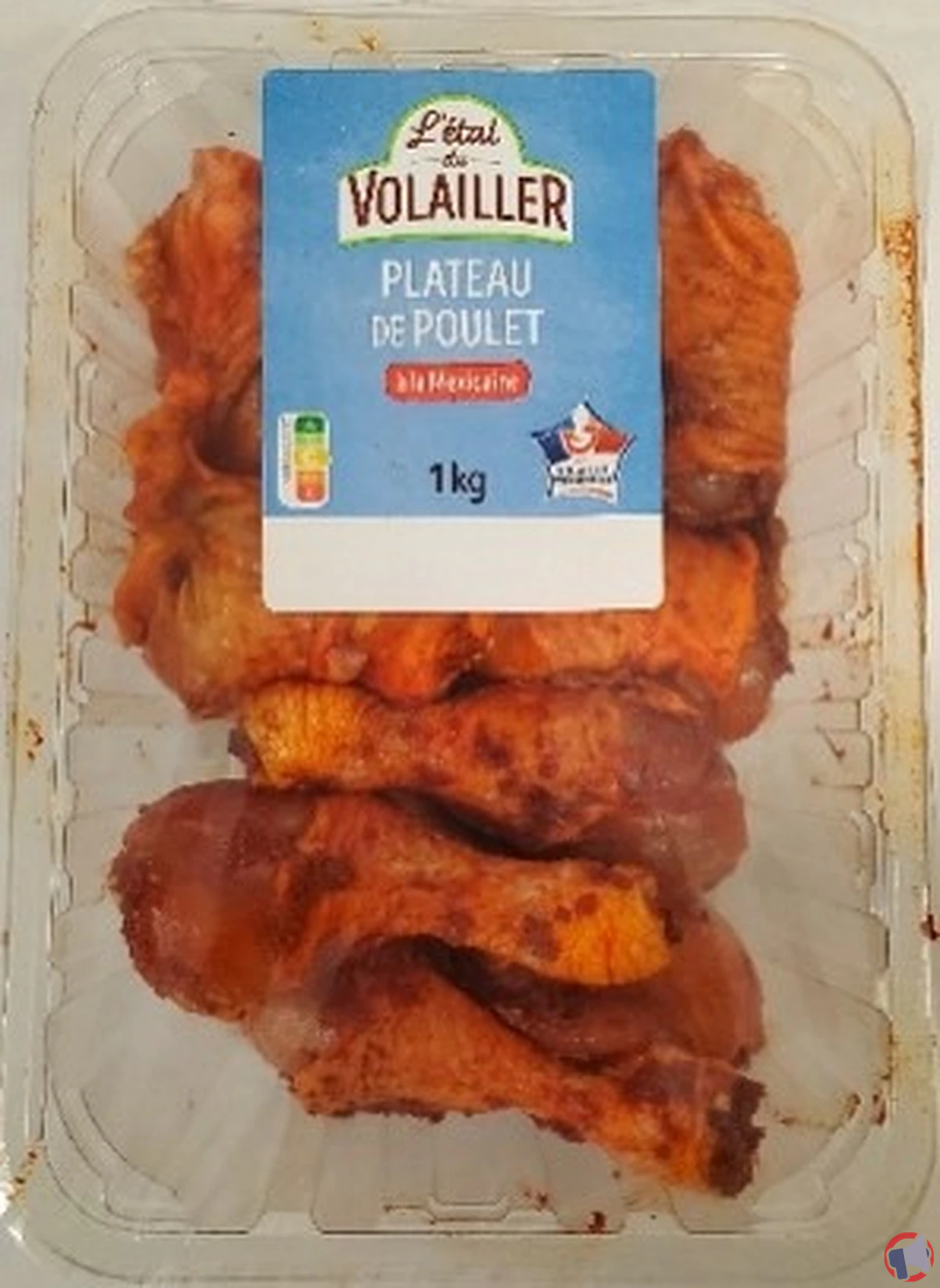 Rappel de produit : plateau de poulet à la mexicaine 1kg de L’étal du Volailler